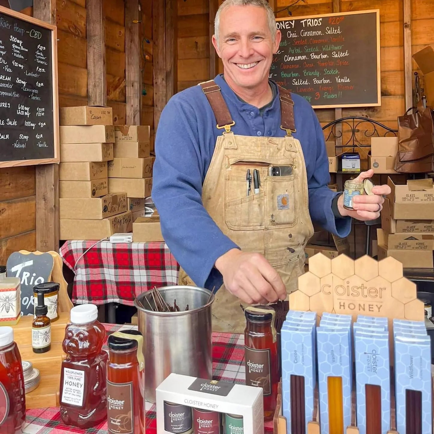 Miel Artesanal Cruda Tríos 3 Sabores 100% Pura Hecho A Mano