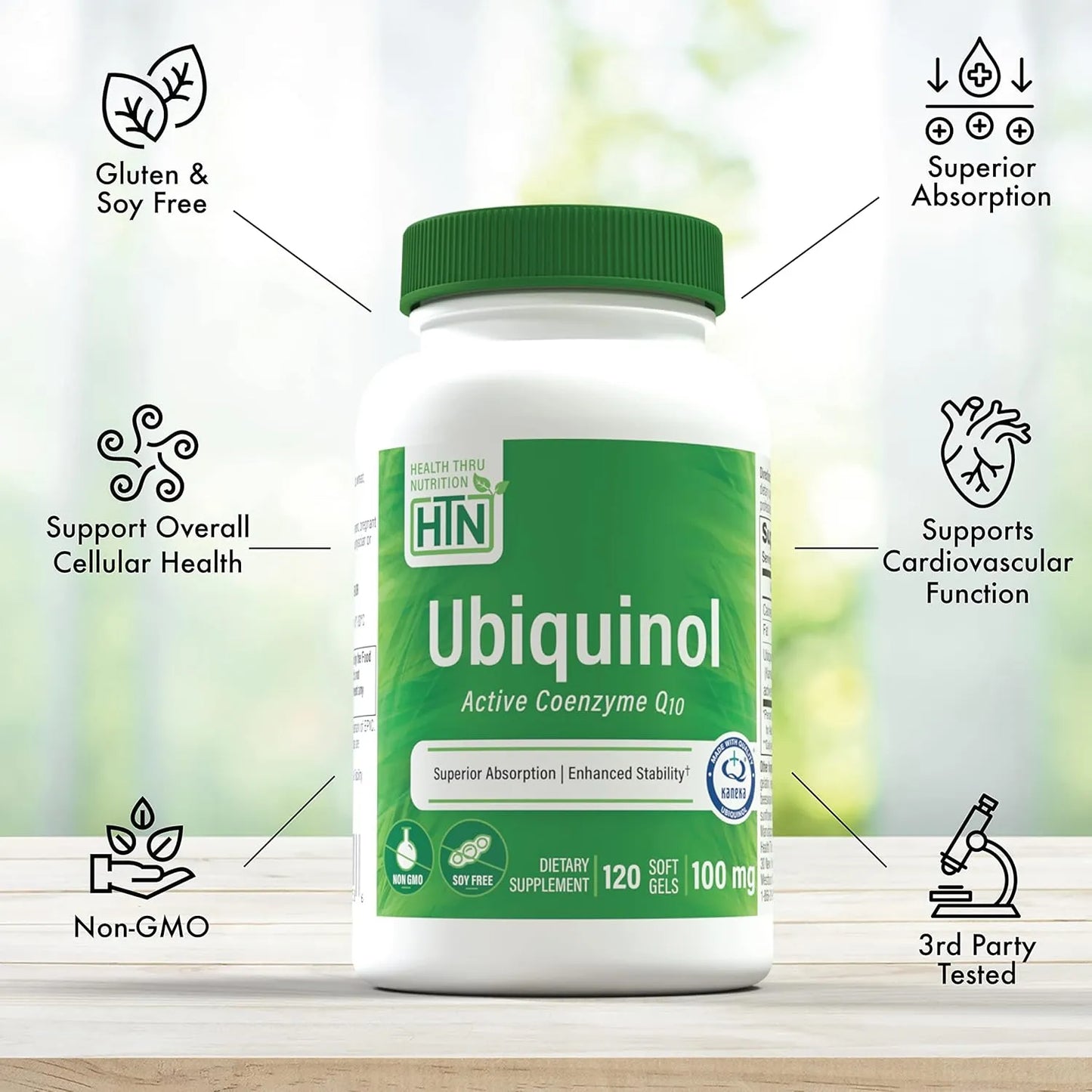 Ubiquinol 100 Mg 120 Capsulas Blandas Kaneka Qh Biodisponibilidad Mejorada