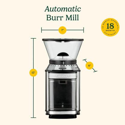 Molinillo Automático Cuisinart DBM8AMZ Supreme Grind Acero Inoxidable 18 Niveles Molienda