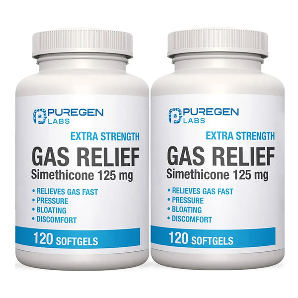 Cápsulas Blandas Extra Fuertes De Simeticona 125 Mg Alivio Rápido De Gases 240 Unidades