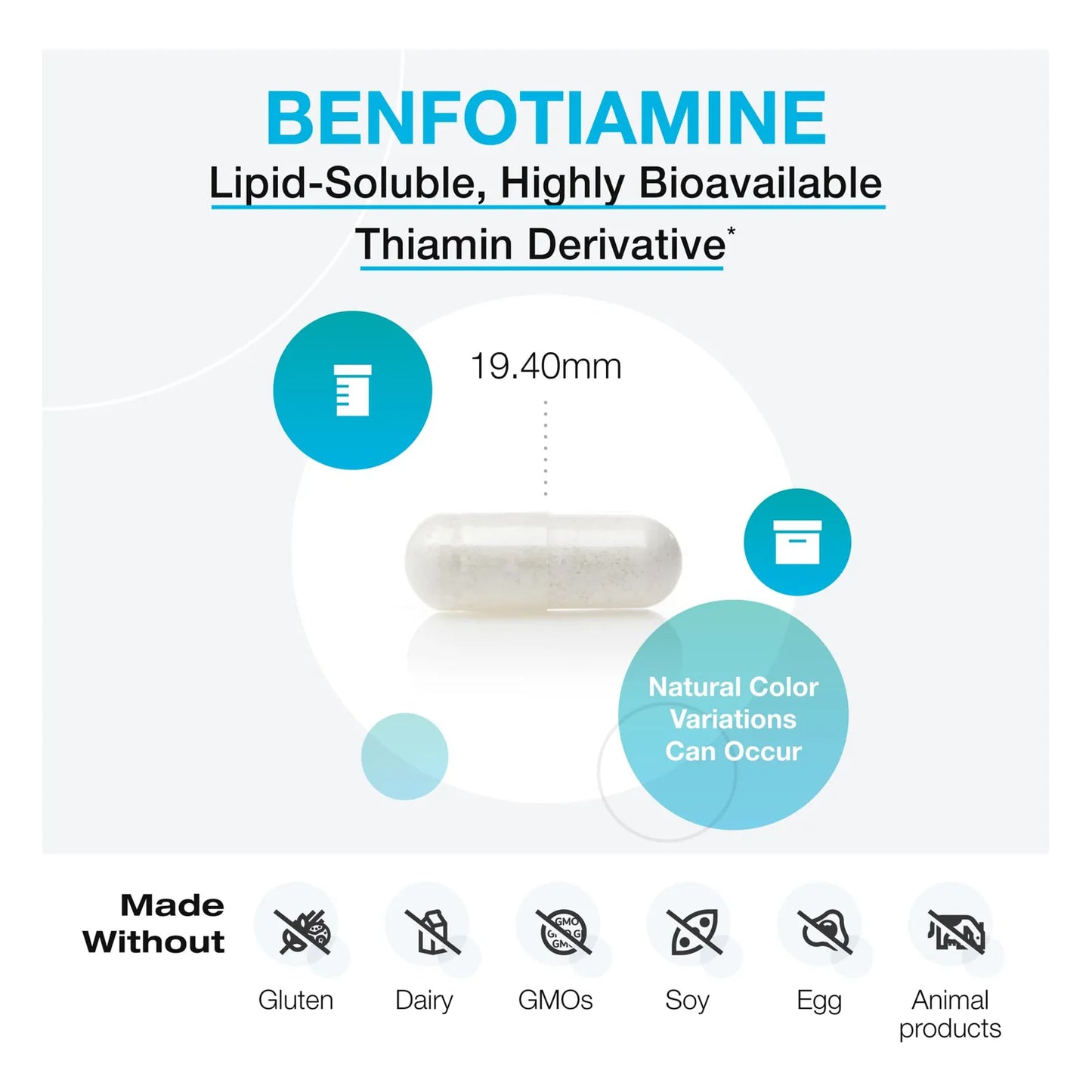 Benfotiamina 300mg Suplemento De Tiamina B1 Alta Biodisponibilidad 120 Capsulas