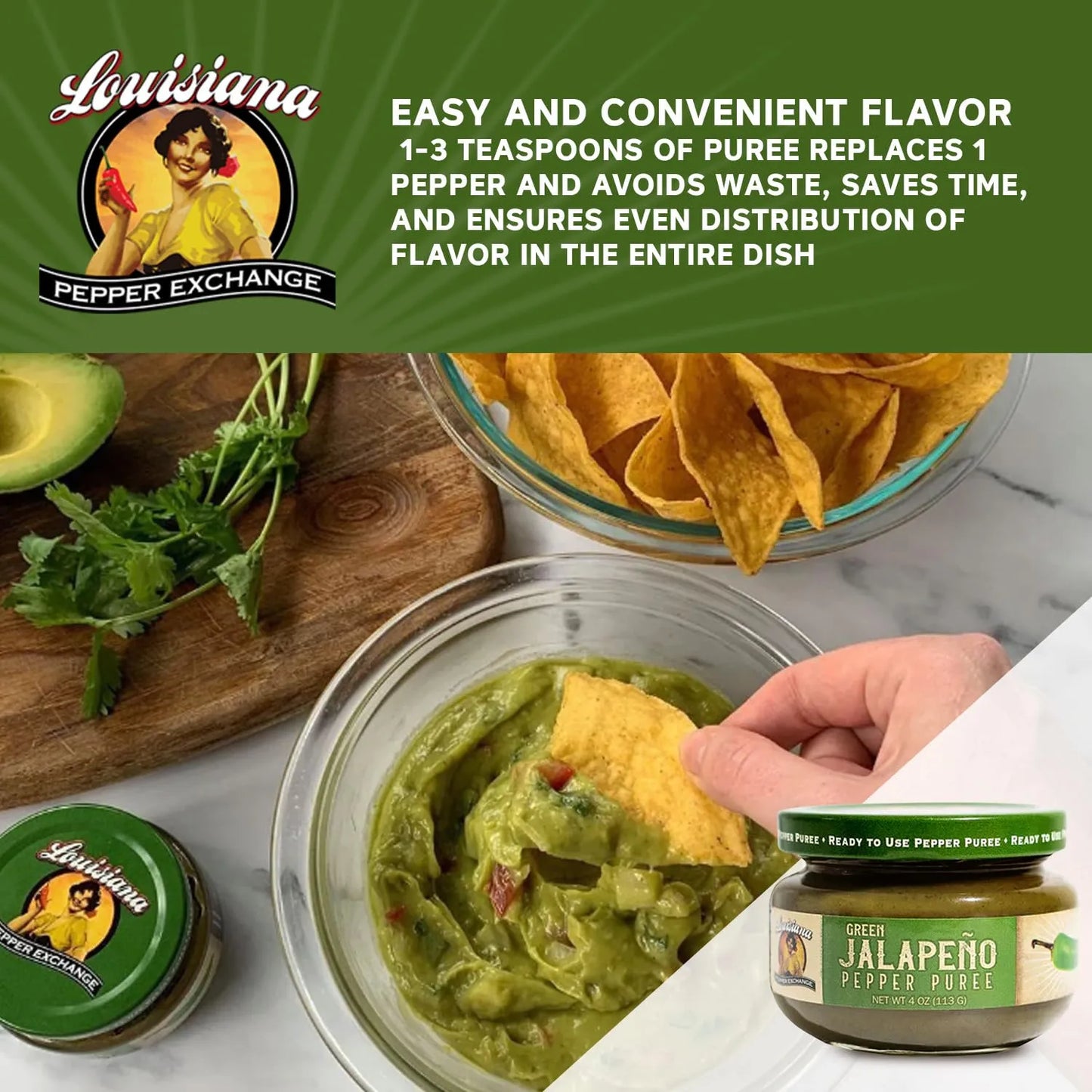 Salsa De Puré De Pimienta Y Jalapeño Verde Condimento Picante Sin Gluten