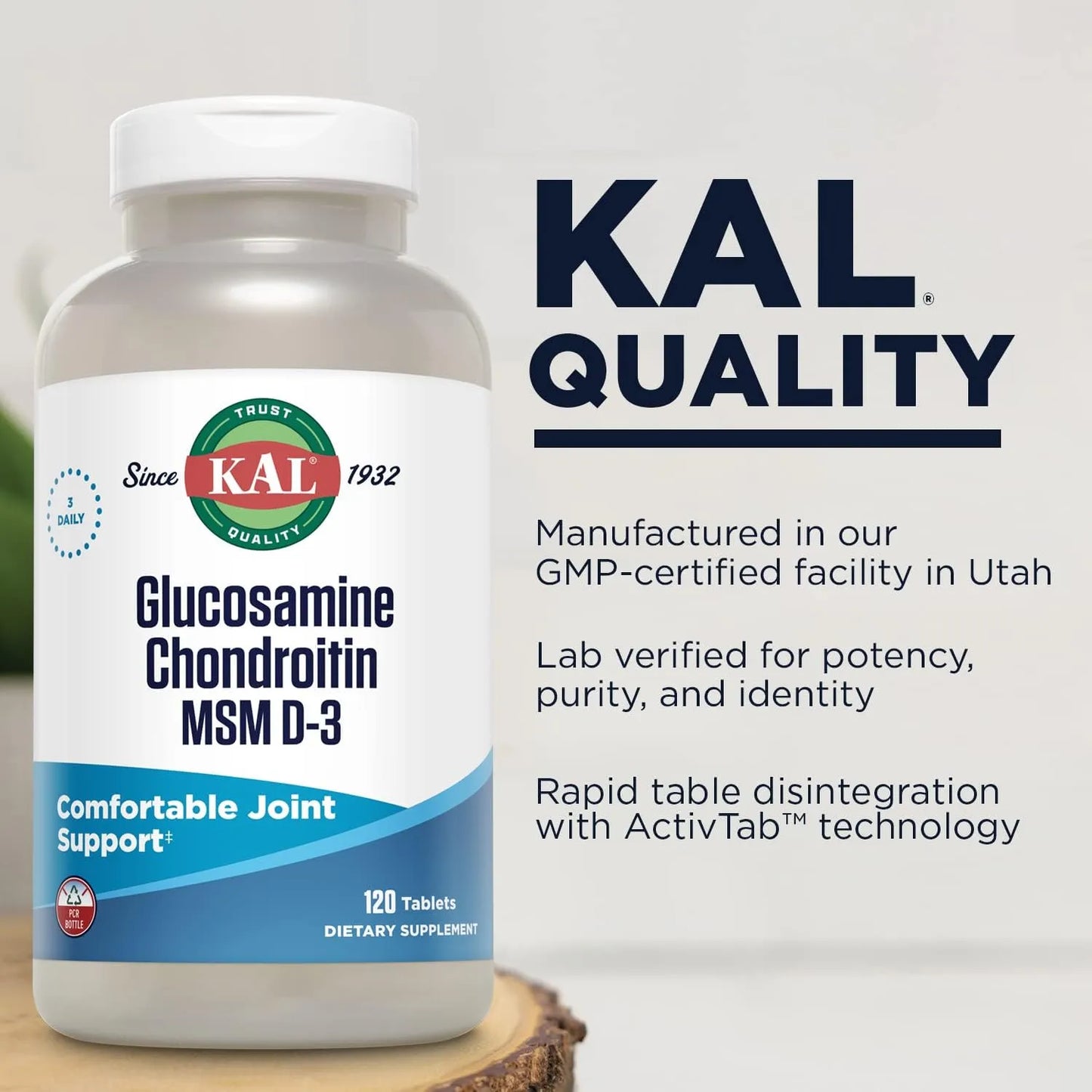Suplemento Glucosamina Condroitina MSM 1500 Mg 1200 Mg Con Vitamina D3 Y C 120 Tabletas