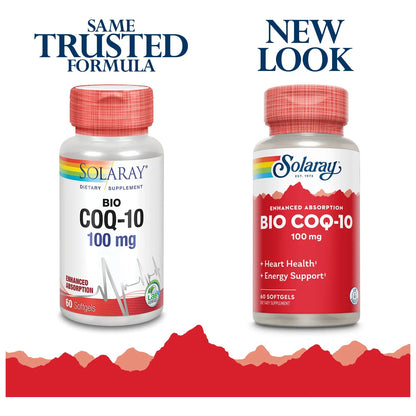Coq10 Bio 100 Mg Con Vitaminas A Y E Soporte Cardiaco Y Energia 60 Caps