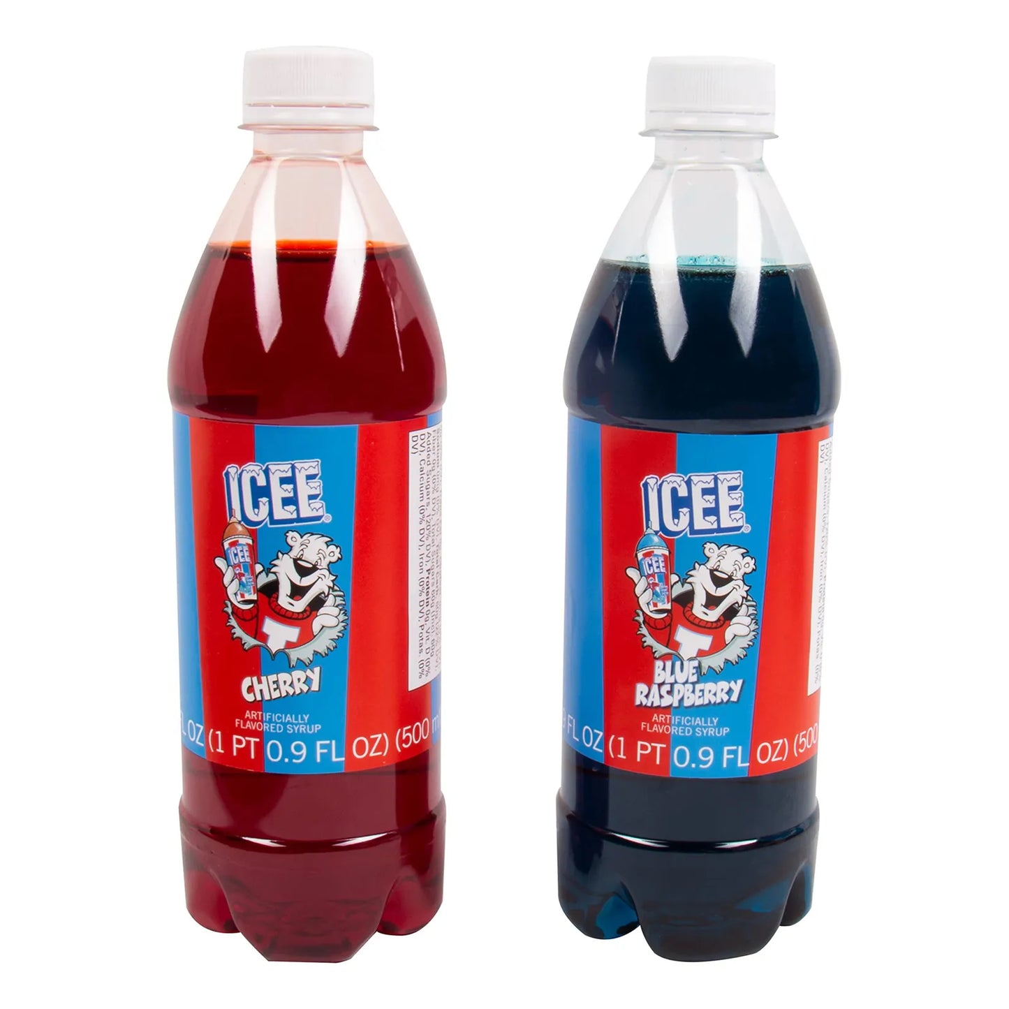 Jarabes ICEE Originales Frambuesa Azul Y Cereza Roja Para Granizados