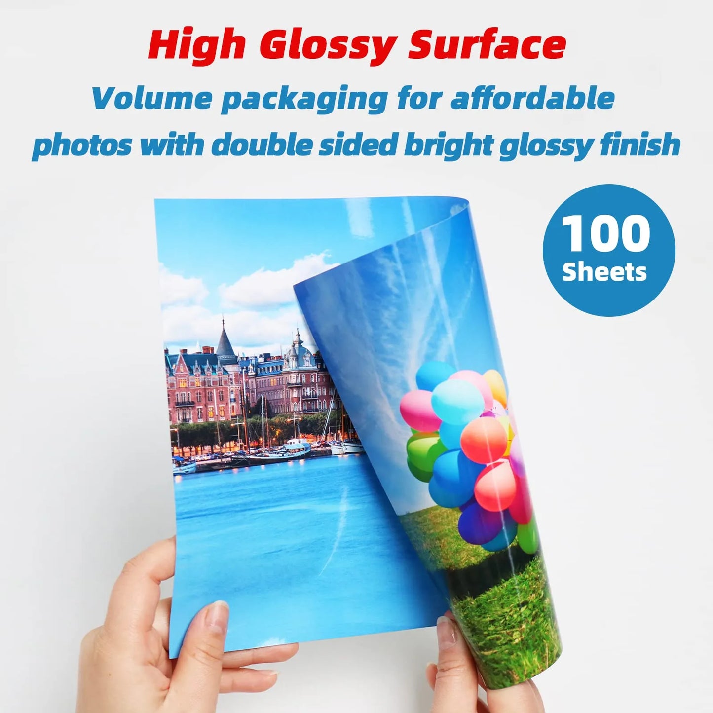 Papel Brillante Doble Cara 100 Hojas A4 140gsm Para Impresion Profesional