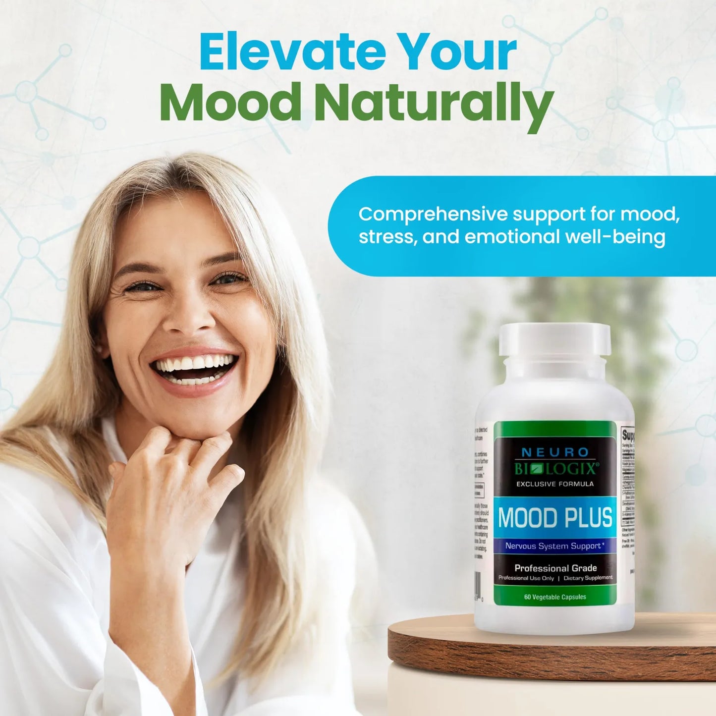 Neurobiologix Mood Plus Suplemento De Apoyo Al Estado De Ánimo Con 5HTP Y Niacina