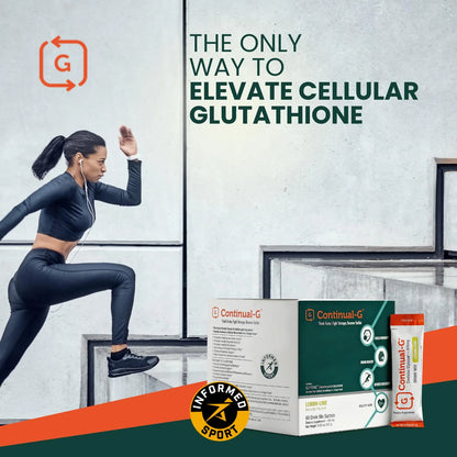 Polvo De Glutatión Antioxidante 415mg Sabor Limón Lima Continual G 40 Sobres