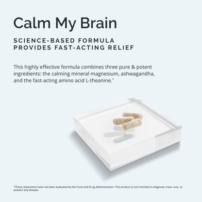 Dr Amen Calm My Brain 90 Cápsulas Veganas Con Magnesio Ashwagandha Y L-teanina