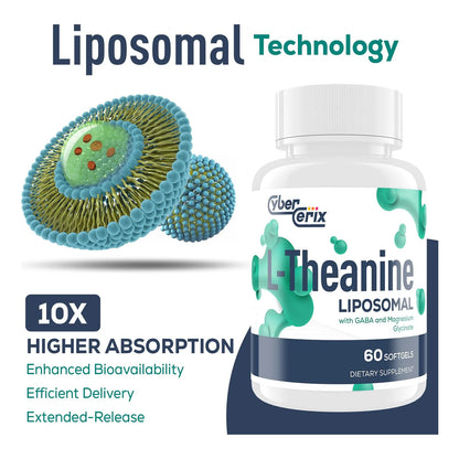 L Teanina Liposomal 500 Mg Con Gaba 200 Mg Y Magnesio 100 Mg Capsulas Suplemento Para Relajacion Y Concentracion