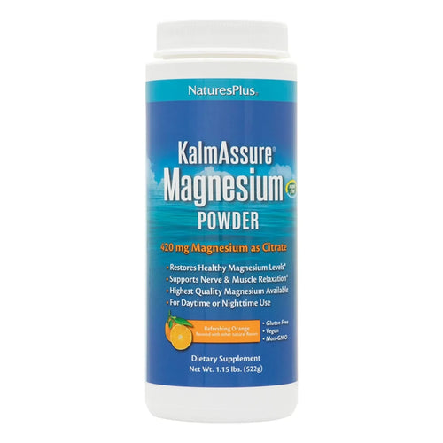 KalmAssure Polvo De Magnesio 520g Sabor Naranja Relajación Muscular Y Nerviosa