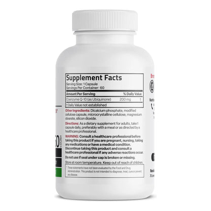 CoQ10 200 Mg Cápsulas Vegetarianas Energía Celular Antioxidante