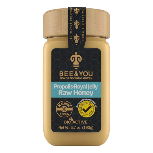 Bee And You Miel Cruda Con Extracto De Propóleo Superalimento Natural 6.7 Onzas