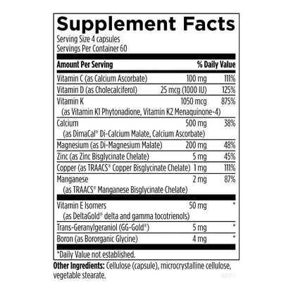 OsteoForce Suplemento Óseo Con Malato De Calcio Magnesio Y Vitaminas D K