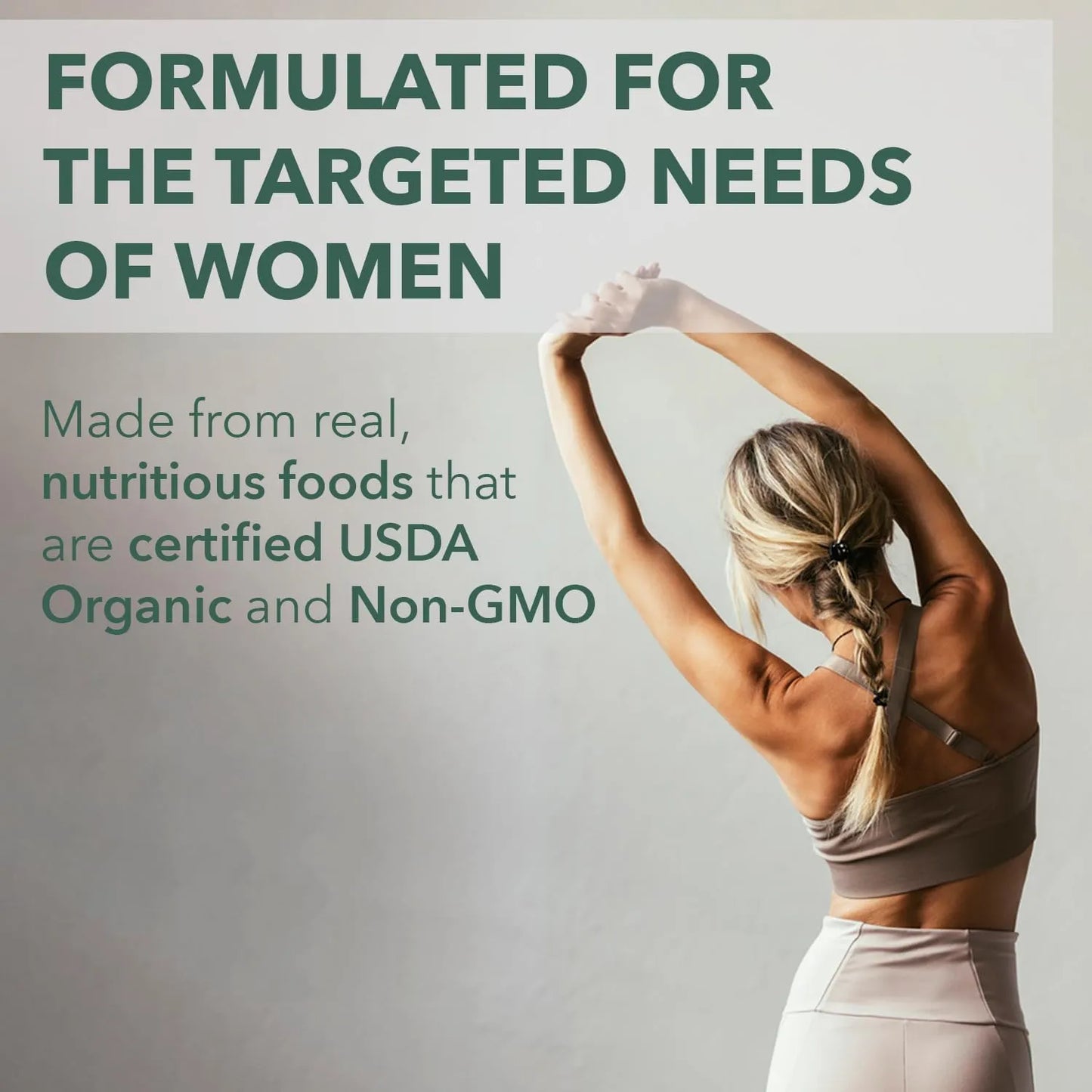 Multivitaminico Organico Diario Para Mujeres Energia Y Belleza 60 Tabletas