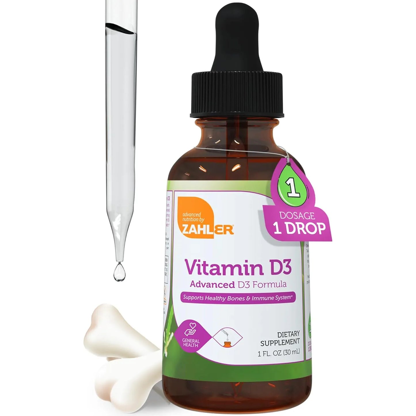 Gotas De Vitamina D3 5000 Ui Zahler Salud Osea E Inmunidad Adultos