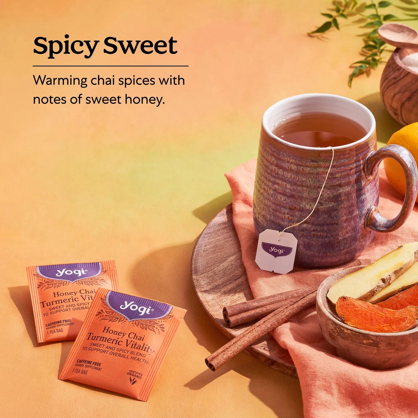 Té Orgánico Vitalidad Miel Chai Cúrcuma 96 Bolsas - Salud Y Bienestar