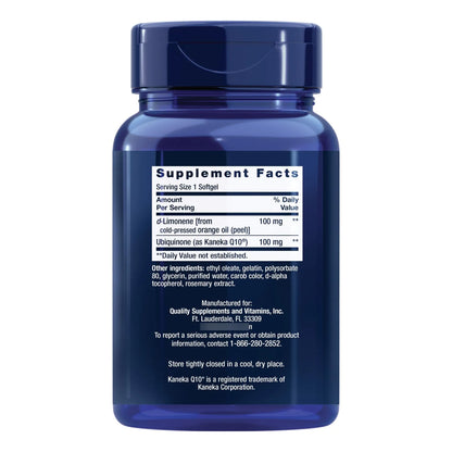 CoQ10 Superabsorbible Con D Limoneno Para Salud Cardiaca Y Energia 60 Capsulas