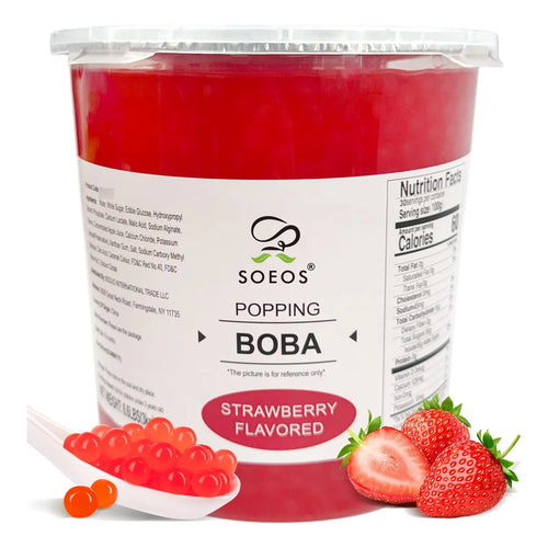 Perlas De Boba De Fresa Explosivas Para Bebidas Y Postres 6.6 Libras