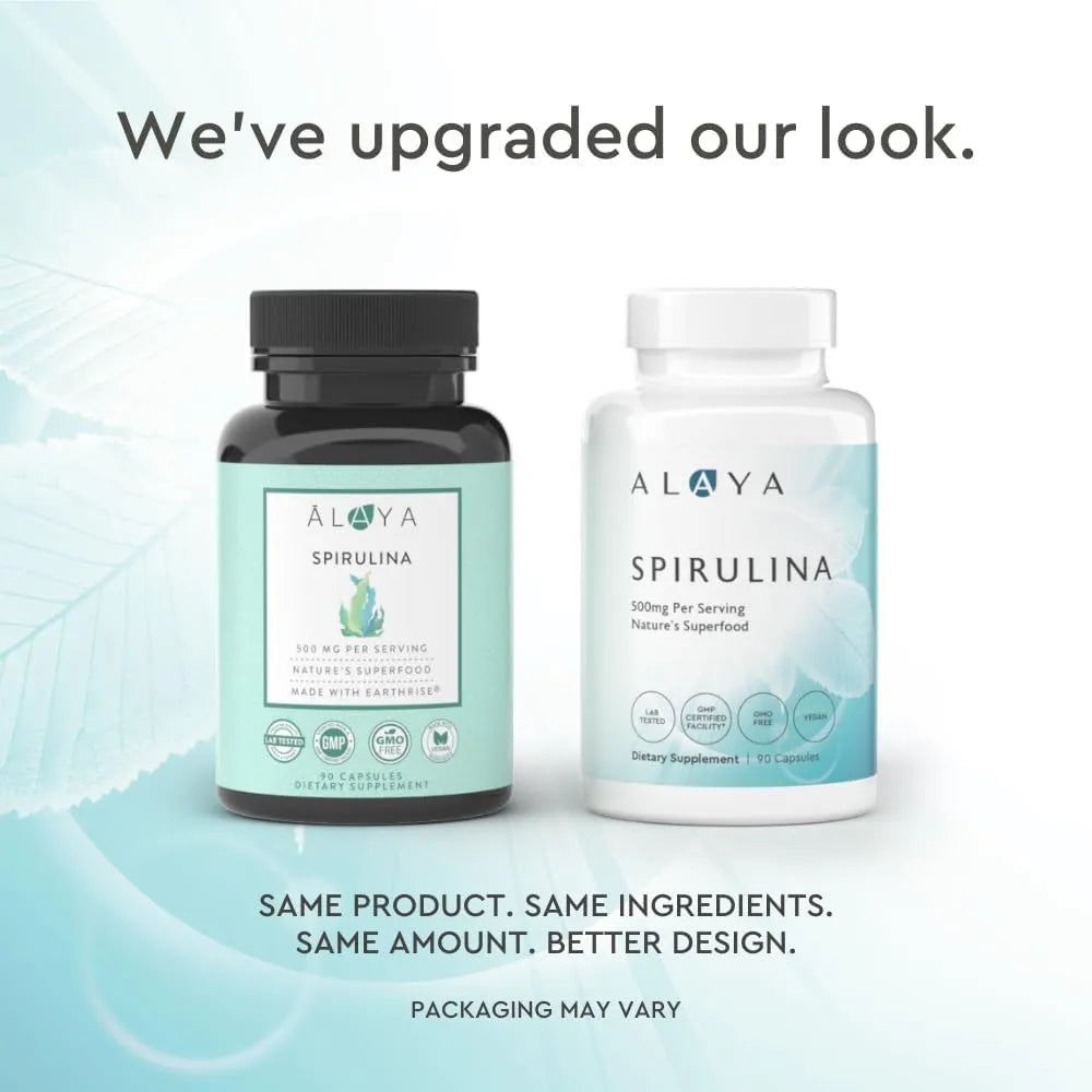 Capsulas De Espirulina Pura 500 Mg 90 Unidades Energia Natural Vegano Sin Omg
