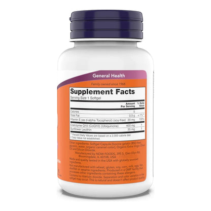 Coq10 400 Mg Grado Farmacéutico Fermentación 90 Cápsulas Blandas