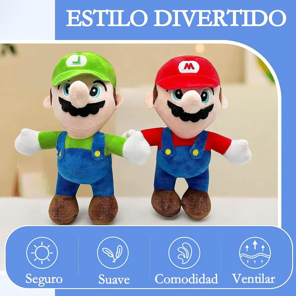 Peluche De Felpa Super Mario Bros Little Buddy 25cm Compañero De Juego Y Diversion