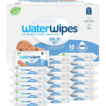 Toallitas Waterwipes Bebé 99.9% Agua Hipoalergénicas 1080 Ud