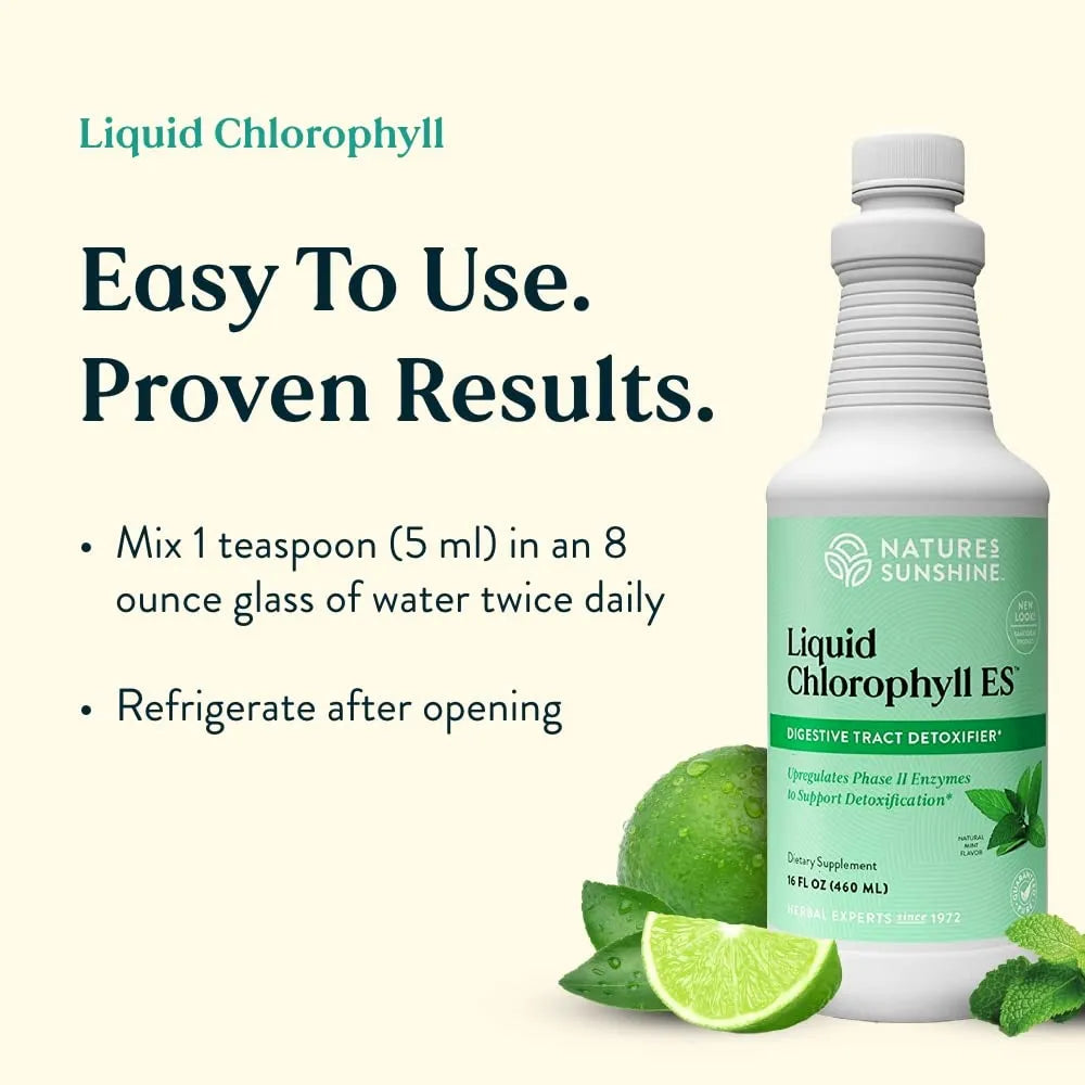 Clorofila Líquida Natures Sunshine 473ml Desintoxicante Energía Natural