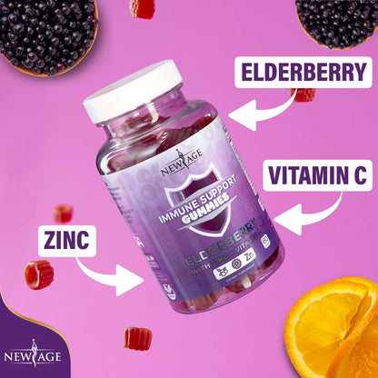 Gomitas Sambucus Elderberry Con Vitamina C Y Zinc 180 Unidades Apoyo Inmune
