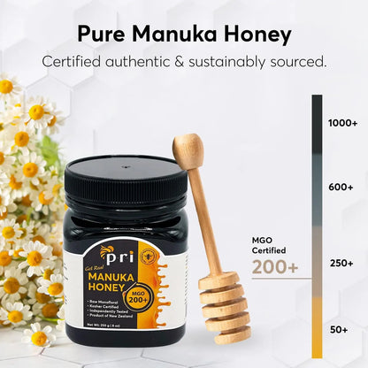 Miel De Manuka Cruda Mgo 200 De Nueva Zelanda 250g Beneficios Certificados