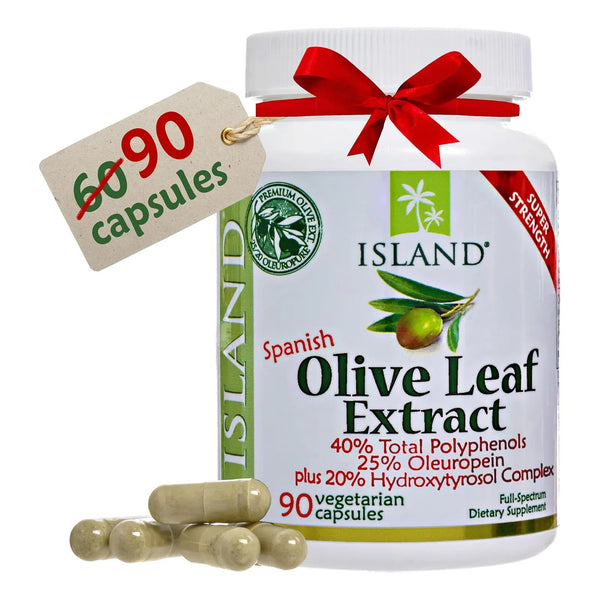 Extracto Hoja De Olivo Europeo 25 Oleuropein 90 Capsulas Island Nutrition