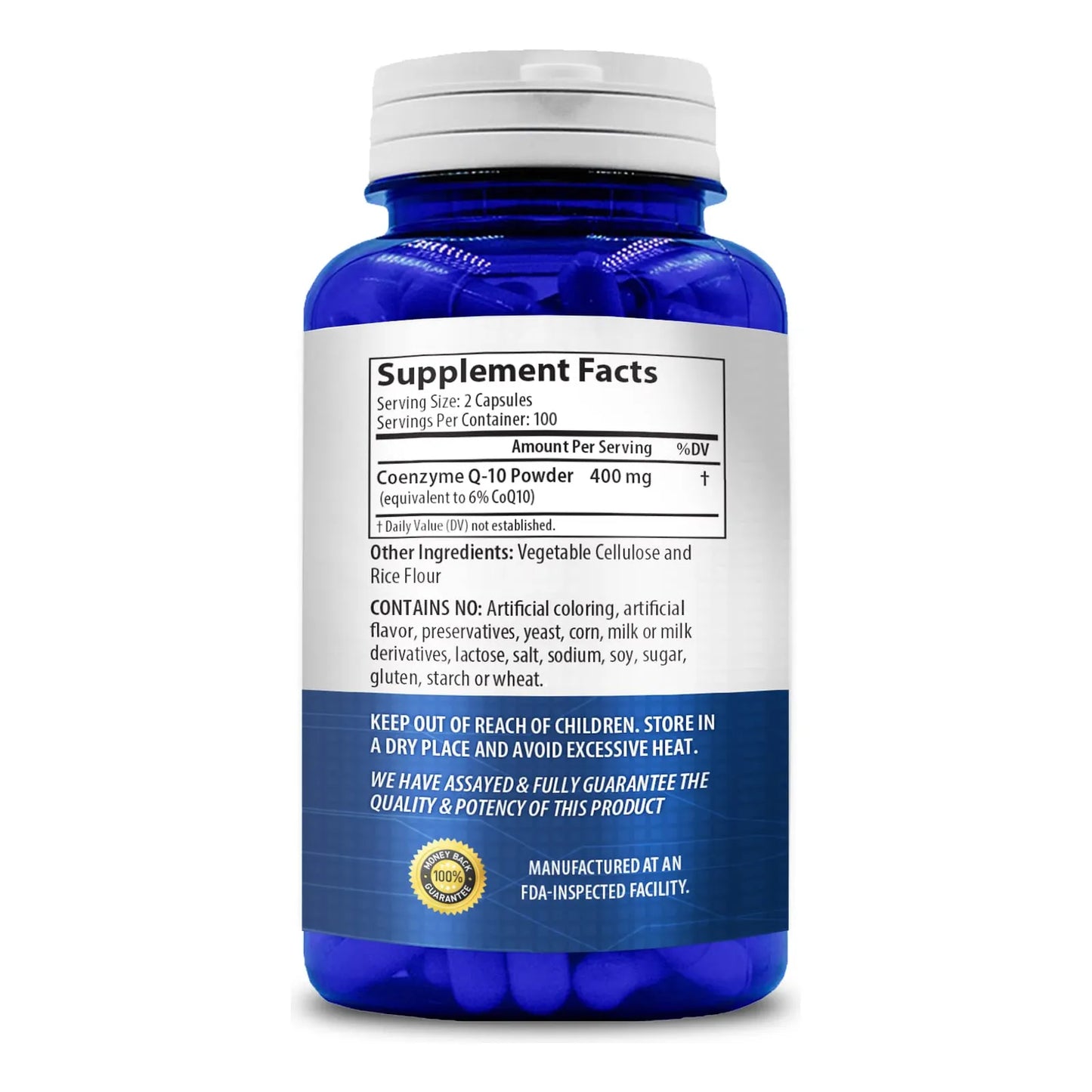 Capsulas Coenzima Q10 400 Mg Ubiquinona Antioxidante Corazon Piel Energia