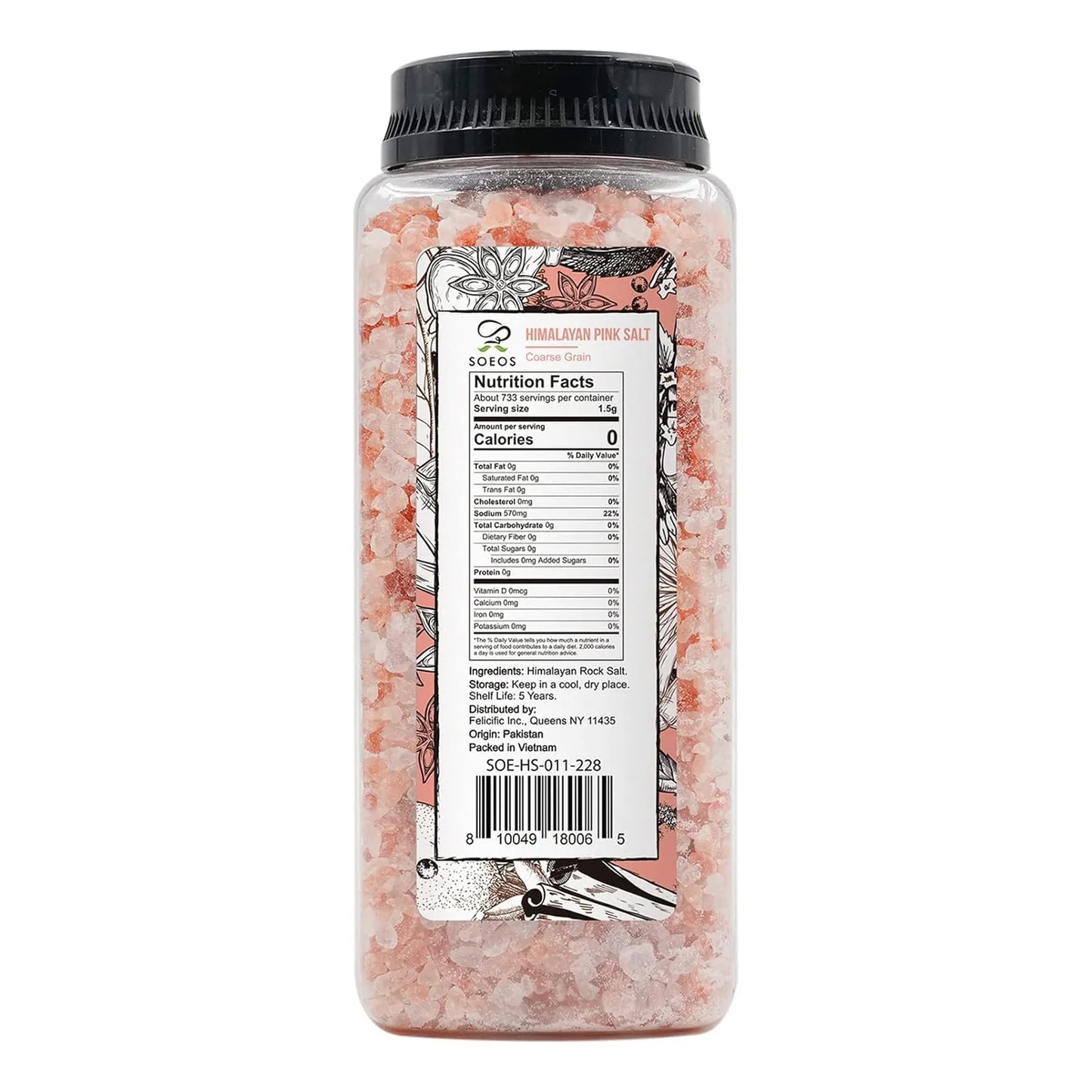 Sal Rosa Del Himalaya Grano Grueso 1 1 Kg Gourmet Kosher Soeos