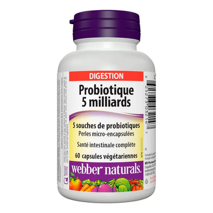 Probiótico Multicepa 5 Mil Millones Células Activas 60 Cápsulas Webber Naturals