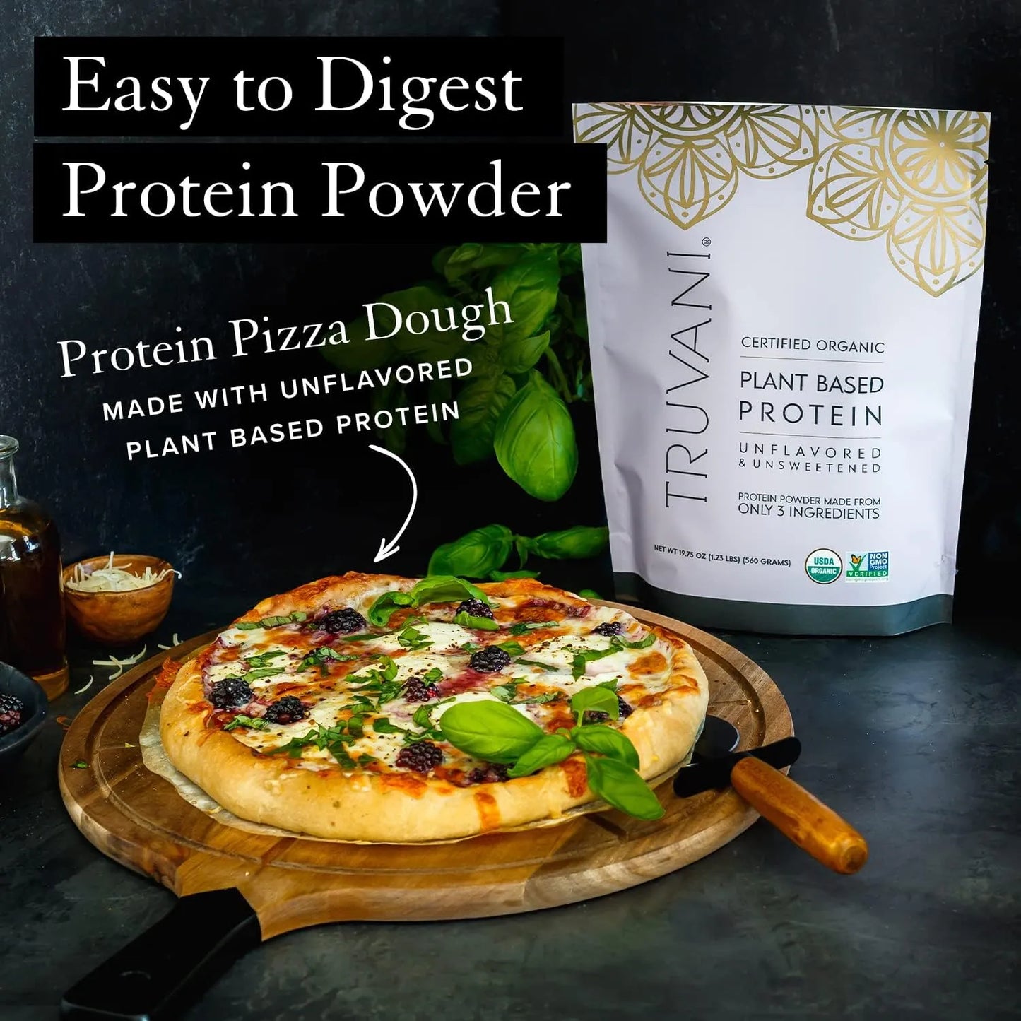 Proteína Vegana De Guisante Orgánico Sin Azúcar Keto Y Sin Gluten 20 Porciones