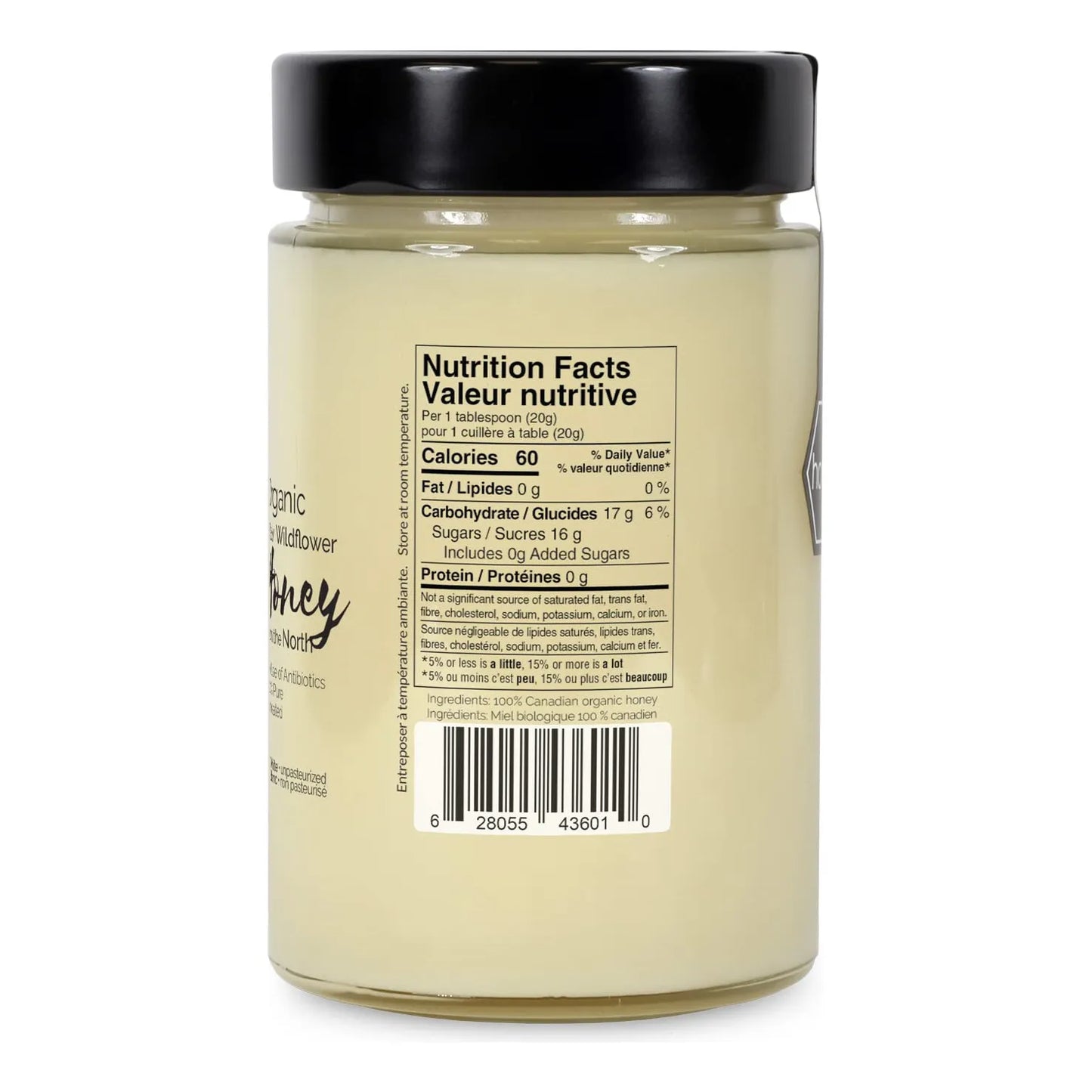 Miel De Flores Silvestres Cruda Orgánica 500g Edulcorante Natural Canadá
