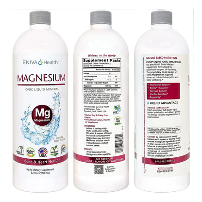 Suplemento De Magnesio Ionico Liquido 32 Onzas Salud Digestiva Energia Muscular Y Huesos