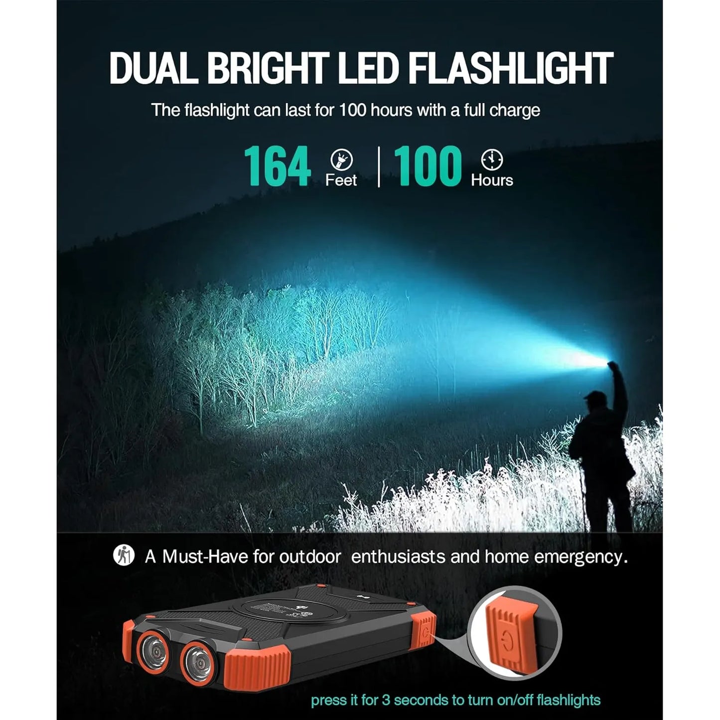 Cargador Solar Portátil Blavor 10000mah Con Linterna - Imagen 6