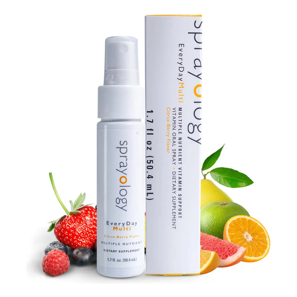 Spray Multivitamínico Diario Alta Absorción B12 D3 Folato Biotina Sabor Bayas