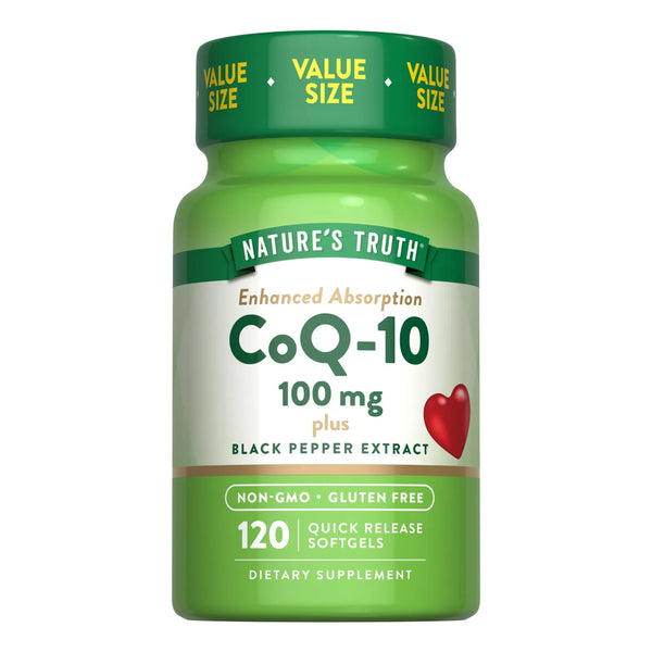 Coenzima Q10 100mg 120 Capsulas Blandas Alta Absorción NatureS Truth