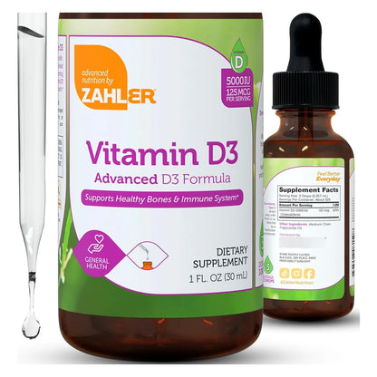 Gotas De Vitamina D3 5000 Ui Zahler Salud Osea E Inmunidad Adultos