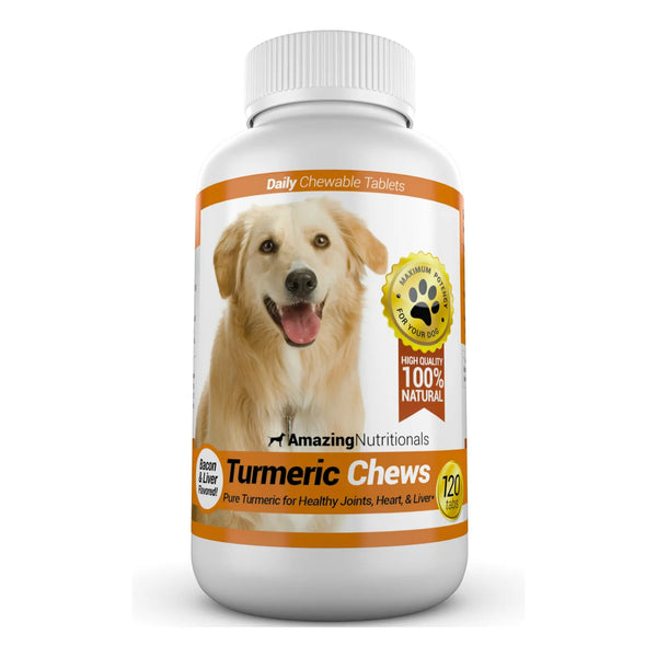 Antioxidante De Cúrcuma Para Perros Alivia Dolor Articular 120 Masticables