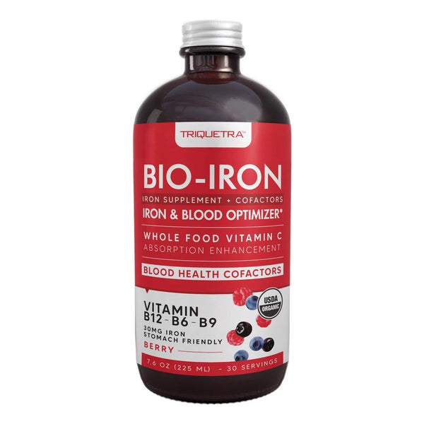 Suplemento Hierro Liquido Organico Sabor Bayas Con Vitamina C Y Cofactores Esenciales