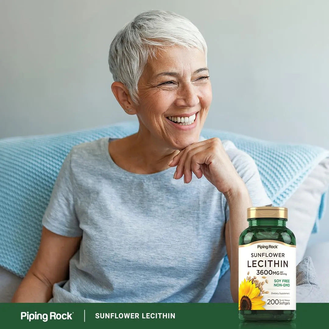 Capsulas Blandas Lecitina De Girasol 200 Unidades Fosfatidilcolina Sin Gluten