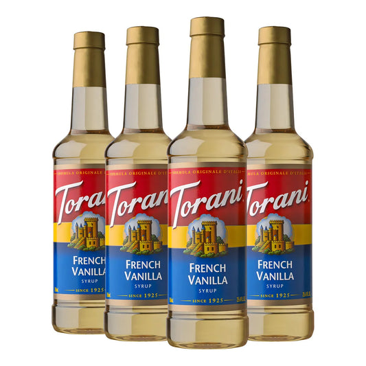 Jarabe De Vainilla Francesa 750 Ml Paquete De 4 Unidades Sabor Autentico Y Aroma Irresistible