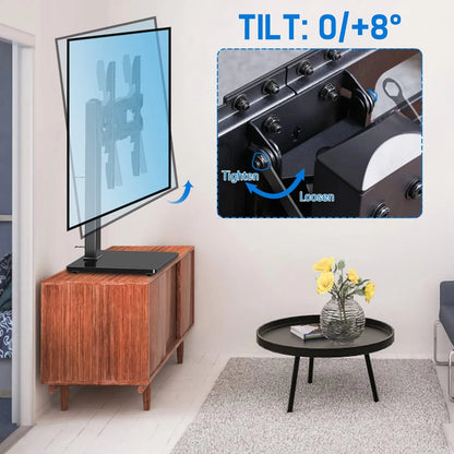 Soporte Universal Para TV 37 A 70 Pulgadas Altura Ajustable Base Vidrio Templado