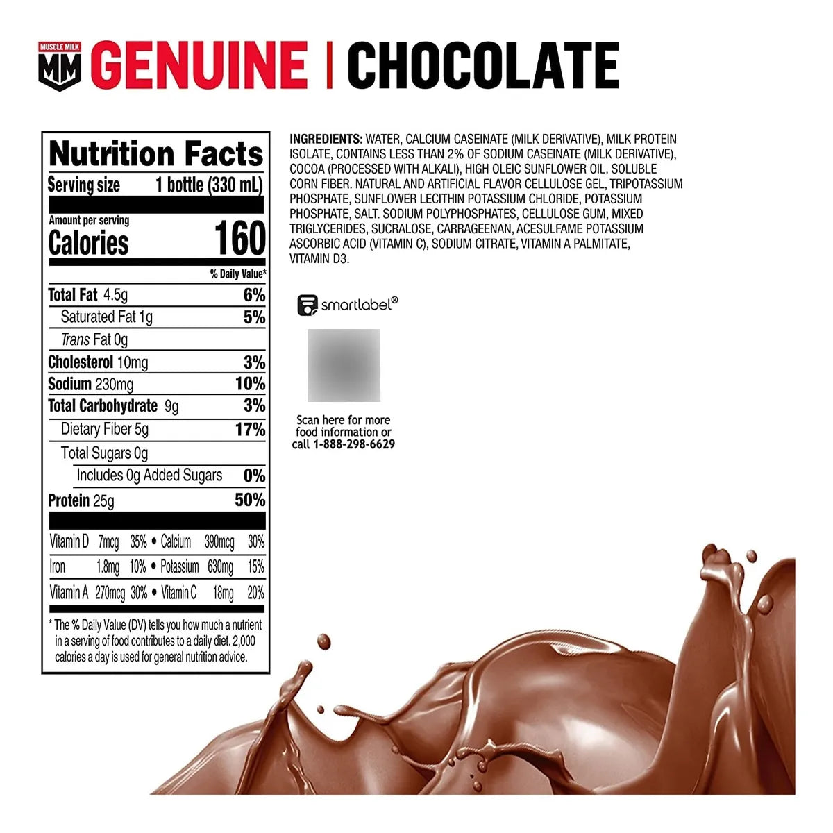 Batido De Proteína Chocolate 20g Proteína Listo Para Beber Pack X12