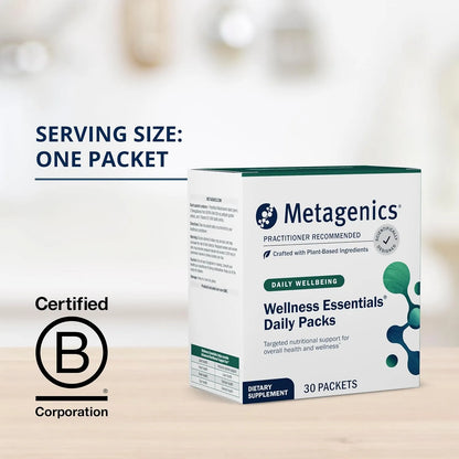 Paquetes Diarios Multivitamínicos Metagenics Wellness Essentials Con Omega 3 Y Vitaminas A C D E