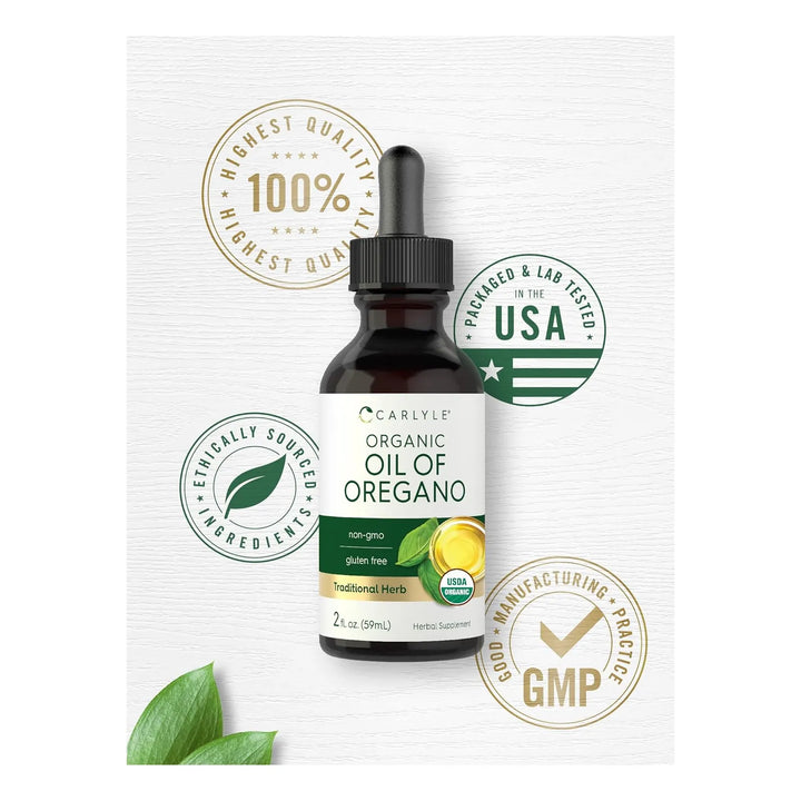 Aceite Orgánico De Orégano Carlyle 2 Onzas Vegano Y Sin Gluten Para Tu Bienestar - Imagen 4
