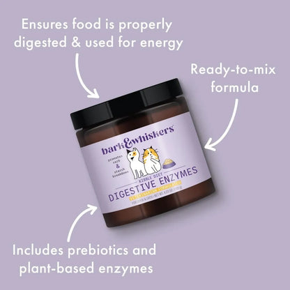 Enzimas Digestivas Para Perros Y Gatos Suplemento Dietético Bark Whiskers 150g